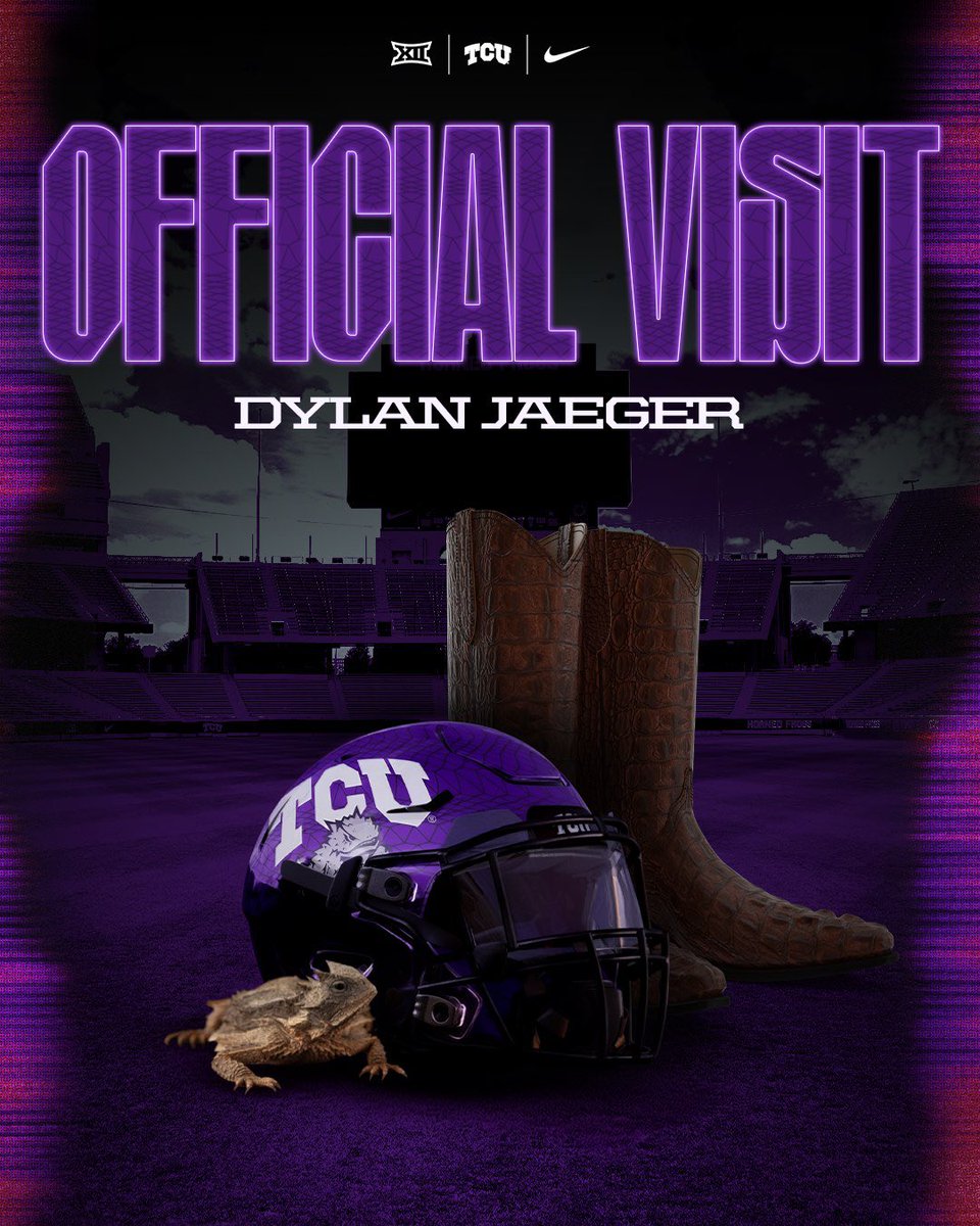 DylanJaeger2027's tweet photo. Extremely excited to be in Ft. Worth this weekend!! 🐸🐸🐸

@Mitch_Kirsch @_BRETTCUMNOCK @TCUFootball @realcobebryant @JClarkHFB247 @CoachSonnyDykes https://t.co/CnKY4t7gMs