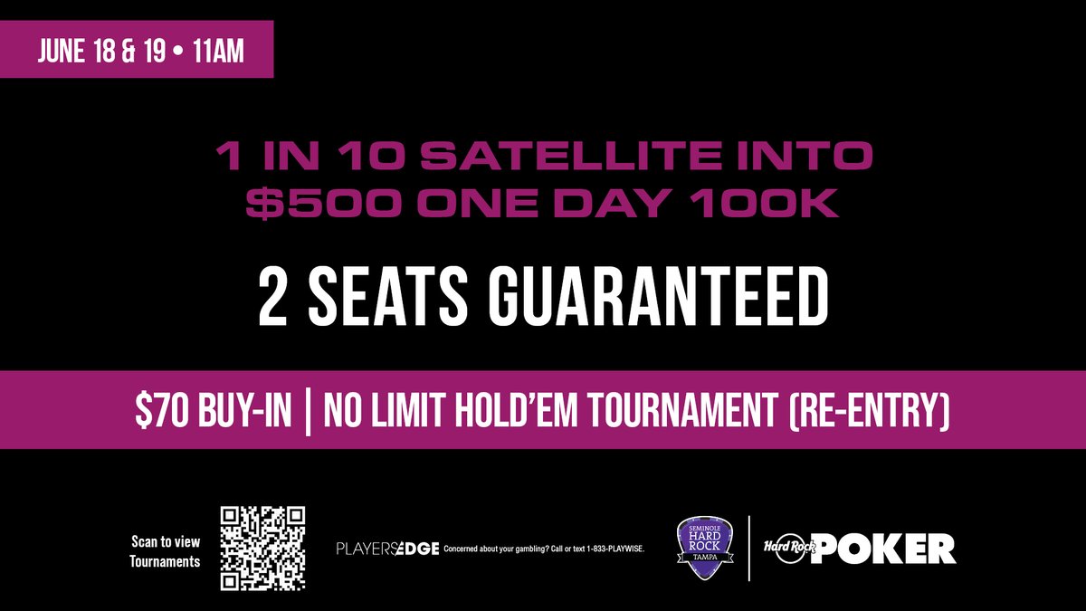SHRTPoker's tweet photo. You could win a seat into the $500 Buy-in, One Day $100K GTD Tournament happening this Saturday!

$70 Buy-in Satellites June 18 and 19 at 11AM!  2 seats Guaranteed!

Satellite Structure: https://t.co/IRMGAcDuP0 https://t.co/3QKRhH3BxM