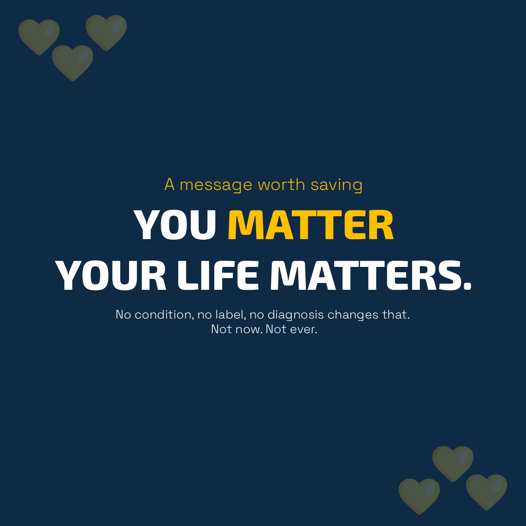 MatGalaxsi's tweet photo. There is something important I want to share.

Regardless of what you have, Autism, ADHD, whether you have a neurodivergent condition, you, your voice, your life MATTER. And no one gets to take that away from you. 

Applies to everyone. No Exceptions.  

You matter. End of Story. https://t.co/i3xQP38XLM