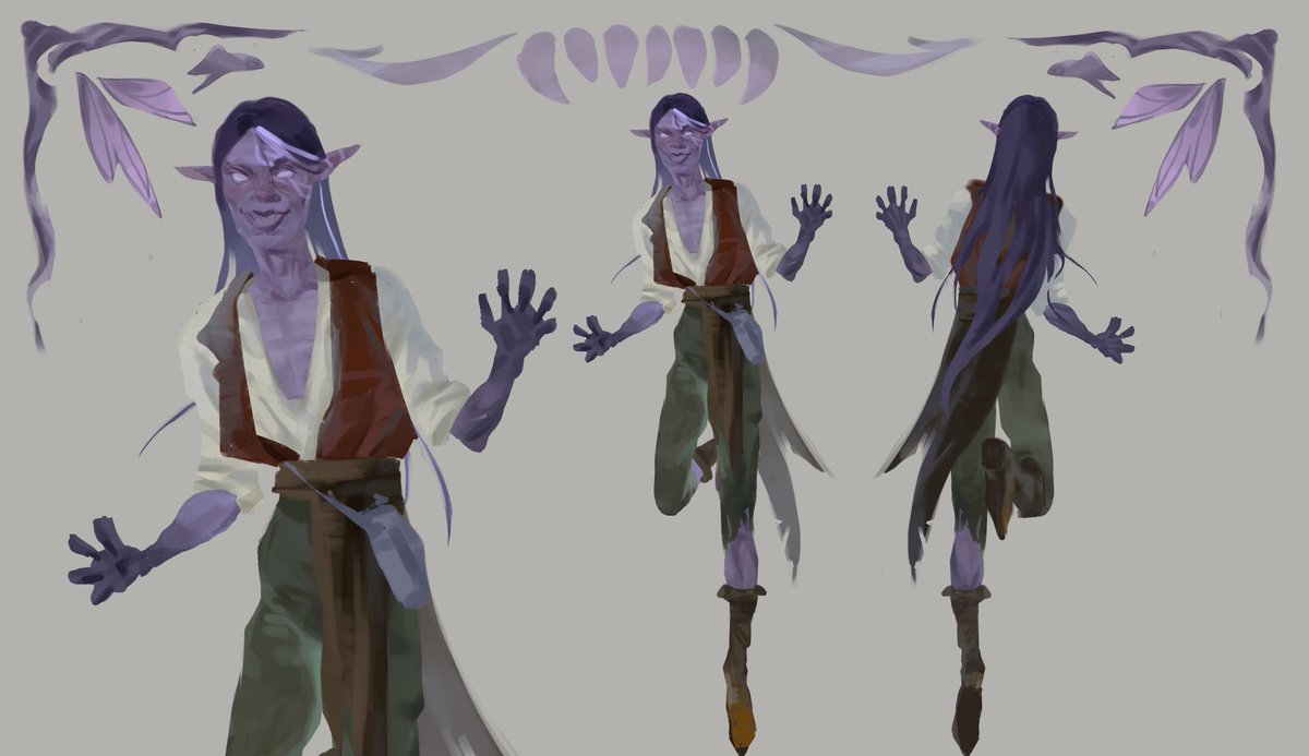 Terntrn's tweet photo. Some fragments of my OC ToothFairy concept 
And his little companion 
 🦷💜

#conceptart #OC #art #cg #fairy #toothfairy https://t.co/tnTYsX5axI