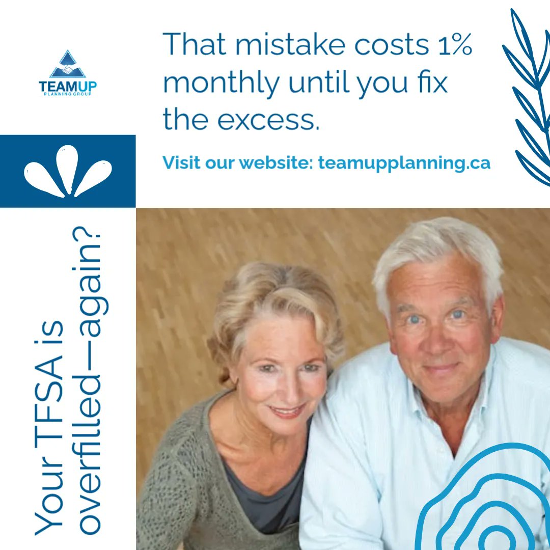 TeamUpPlanning's tweet photo. TFSA overfilled—again? That “small slip” costs 1% monthly until it’s fixed. Here’s our two-account timeline approach: Contribute to TFSA when you want tax-free withdrawals now or later (and you can re-contribute next year). Use RRSP when you’re in a higher tax bracket and want a https://t.co/FlTonZRfCF