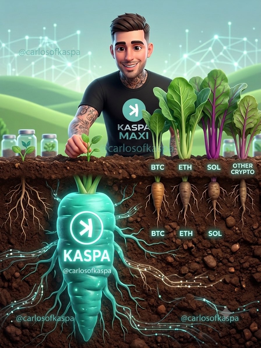 carlosofkaspa's tweet photo. Don’t judge a project by its surface. 🌿 

While others grow tall and flashy, $KAS is building deep roots and real value underneath. 🥕💎

The harvest is coming.

#Kaspa #KAS #Crypto #Blockchain #KaspaMaxi #btc https://t.co/zlGVOIzD4q