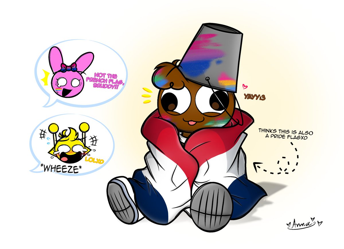 angelika_leyva's tweet photo. Silly dumbass thinks french is also a pride flag lolXD😂🤎🏳️‍🌈🇫🇷///stupid comic cuz why notX3 #sprunki #sprunkiBrud #sprunkidurple #sprunkiraddy #sprunkisimon #sprunkipinki #pridemonth2026 https://t.co/ghBwheohUo