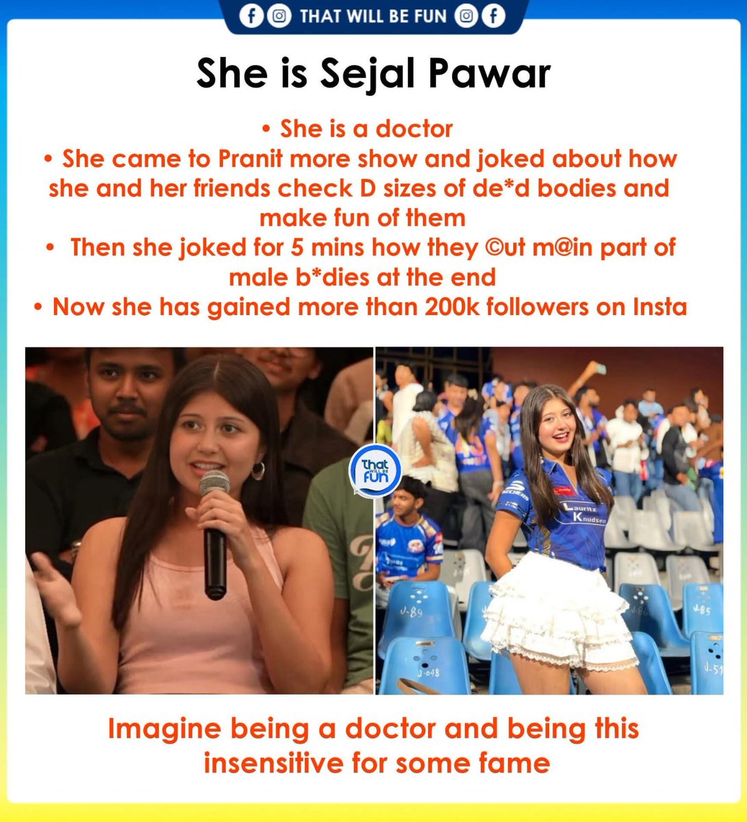 Rao_Saaab's tweet photo. Now reverse the gender and imagine if a male doctor joked about dead women's private parts on the table like Sejal Pawar; social media would burn for weeks, with hashtags trending and protests outside hospitals.
Indian men would be tagged 'All men are rapists' for no reason. https://t.co/KyYKvENl06