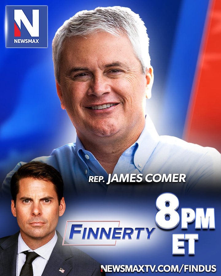 NEWSMAX's tweet photo. TONIGHT: As new details emerge from billionaire Bill Gates’ closed-door testimony on his ties to Jeffrey Epstein, House Oversight Chairman James Comer joins “Finnerty” with the latest — 8 PM ET on NEWSMAX. WATCH: https://t.co/VlT7z8dZjm 

@RepJamesComer https://t.co/FR8i4k11MP