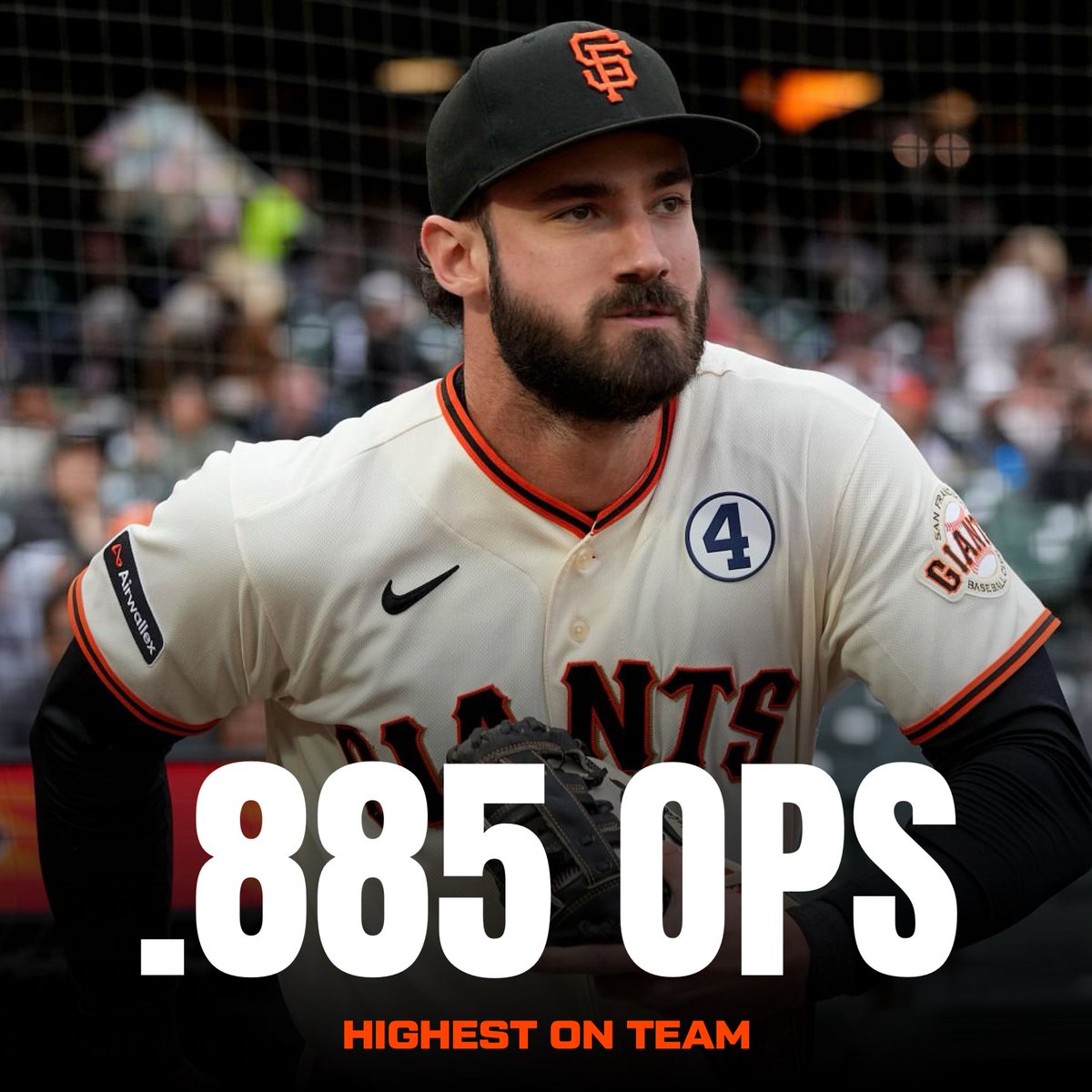 GiantHotTakes's tweet photo. Bryce Eldridge is hitting .300 with an .885 OPS. He has quickly become the Giants most dangerous hitter at 21 years old. https://t.co/CoLAsPMr19