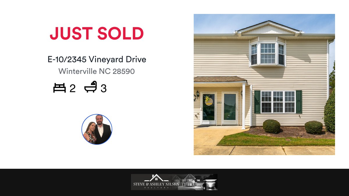 ENC_Realtor's tweet photo. 🛌 2 🛀 3
📍 E-10/2345 Vineyard Drive, Winterville, NC, 28590

My latest sale on RateMyAgent.
North Carolina Real Estate License 193895
https://t.co/oFcxrLhqgt

...
#ratemyagent #realestate2 bed | 3 bathWintervilleE-10/2345 Vineyard Drive https://t.co/IiCmZKDxdf