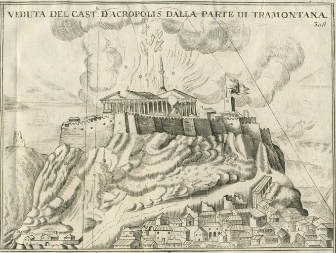 tariharsivi's tweet photo. Fatih Sultan Mehmed Atina'yı aldıktan sonra Akropolis'teki kiliseyi Ayasofya'da yaptığı gibi camiye çevirmiş ve buraya bir de minare dikmişti. https://t.co/mulV2JJAc3