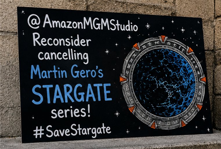 StargateNow_EU's tweet photo. The Stargate fandom isn't asking for a reboot. We're asking for the series that was already greenlit. @AmazonMGMStudio 
@PrimeVideo
#SaveStargate https://t.co/pAxAJ302Yp