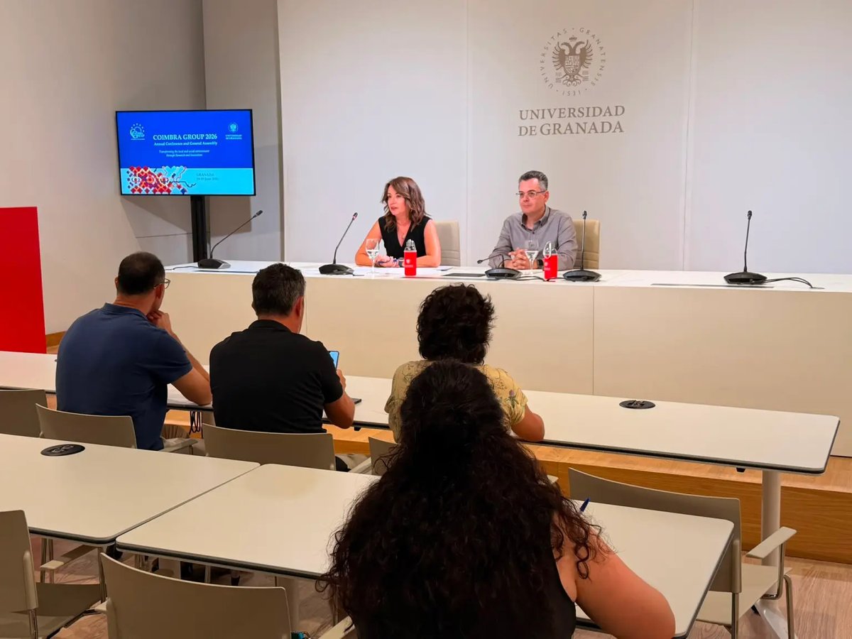 CanalUGR's tweet photo. 🎓 La #UGR acoge la Conferencia Anual del @CoimbraGroup 

🗣️ 300 delegados de 42 universidades europeas debatirán en #Granada sobre innovación y desarrollo territorial

ℹ️ Más detalles: https://t.co/Fxgh1N0Wew

#UGRCoimbra2026 https://t.co/njBNCLeJ7r