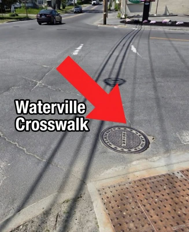 unquirer's tweet photo. PRIDE Crosswalks Prioritized Over Pedestrian Safety I

-Residents across the state of Maine are growing furious with Democrat-controlled towns/cities that would rather promote someone's sexual preferences over pedestrian safety & getting struck by a vehicle.

-Mainers have begun confronting Democrat councilors who spend thousands of their tax payer money to promote an ideology.