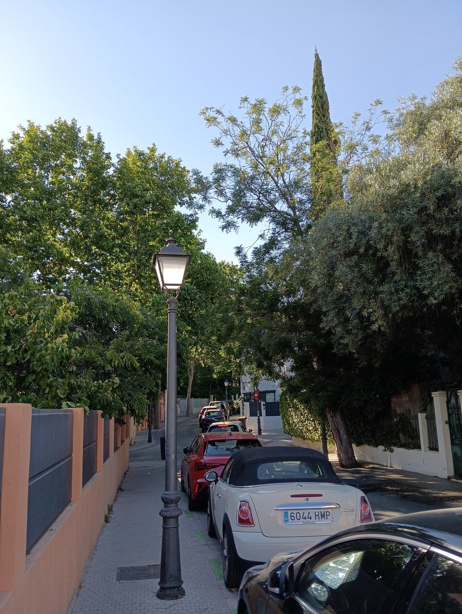 LuisLandeira's tweet photo. Es fácil —y doloroso— recordar lo que fue España hasta no hace mucho dándose un garbeo por El Viso, uno de los últimos barrios blancos de Madrid. Un oasis de paz, palidez y vegetación. Veremos a ver lo que dura... https://t.co/9UEqJxzXyv