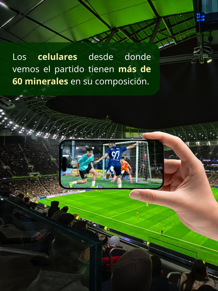 FIFOMI's tweet photo. ⚽⛏️ Antes de que empiece un partido, hay mucho más que fútbol.

Desde la energía que ilumina los estadios hasta la tecnología que conecta a millones de aficionados, los minerales hacen posible los grandes eventos que unen al mundo. 

#Mundial2026 #WorldCup2026 #CopaDelMundo https://t.co/PNAMYVkr3i