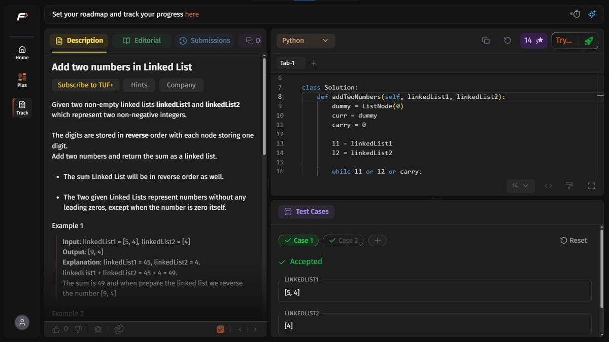 r__codes's tweet photo. Day 10/45 #SDESheetChallenge

✔️ Remove Nth Node from the Back of the Linked List

✔️ Add Two Numbers as Linked List

✔️ Delete Node in a Linked List O(1)

@takeUforward_  @striver_79 
#Striver #DSA #LinkedList #CodingJourney #ProblemSolving #LearnInPublic #BuildInPublic #TUF https://t.co/OsfW9QihFT