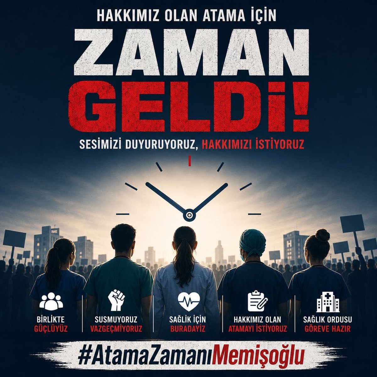bakanimbeniata's tweet photo. @saglikcisesler Biz artık belirsizlikten çok yorulduk. Personel açığı yüz binleri buldu, bizse atanmayı bekliyoruz. 2024 puanlarımız boşa gitmesin. Zaman daralıyor, bekletmeyin! @RTErdogan @tcbestepe @iletisim @dbdevletbahceli @drmemisoglu @saglikbakanligi #AtamaZamanıMemişoğlu https://t.co/RC1rR4OJjB