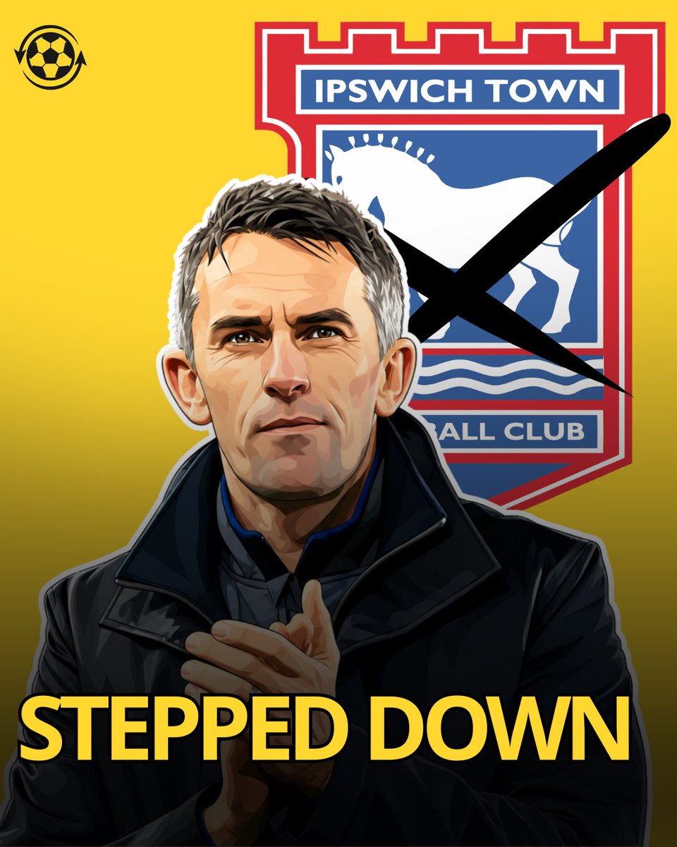 DeadlineDayLive's tweet photo. 🚨 𝗢𝗙𝗙𝗜𝗖𝗜𝗔𝗟: Kieran McKenna has STEPPED DOWN as Ipswich Town manager and decided to take a break from football.

McKenna was one of the leading candidates to replace Marco Silva at Fulham.

The 40-year-old leaves Ipswich after guiding the club through a remarkable rise in recent seasons.

(Source: @IpswichTown)