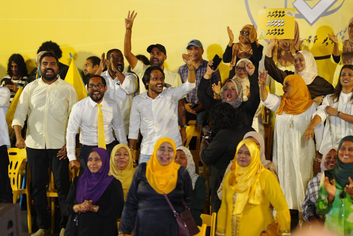 adduXfiles's tweet photo. HAPPENING NOW ⚡️

A NEW HOPE. A NEW GENERATION. A NEW MALDIVES.

Chairperson Candidate — #Meekail4CP 3️⃣✅ campaign rally is underway.

A moment of unity, purpose, and growing public momentum.

One vision. One voice. One destiny.
Forward. Fearless. Unstoppable. 

#VoteMeekail
#Ithubaaru
#Meekail4CP 3️⃣✅