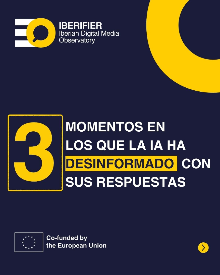 EFEVerifica's tweet photo. 🤓Los chatbots con IA generativa a veces dan respuestas bien estructuradas pero completamente incorrectas.
Desliza para ver tres momentos en los que la IA falló en sus respuestas. 👇 #IBERIFIER #PeligrosdelaIA https://t.co/IGNISkzt7d