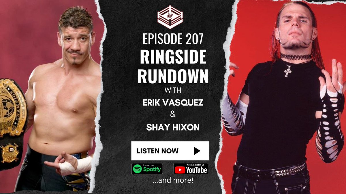 RingsideRundown's tweet photo. 🚨NEW EPISODE!!🚨

This week is the third installment of our Ask Us Anything special episode! NO WRESTLING! This week, @erikringside_ and @shayringside_ answer questions about the paranormal, growing up in small towns, lifelong friends, and more!

LISTEN: https://t.co/OQh2TmYiWO https://t.co/yzW0Bc2R5f