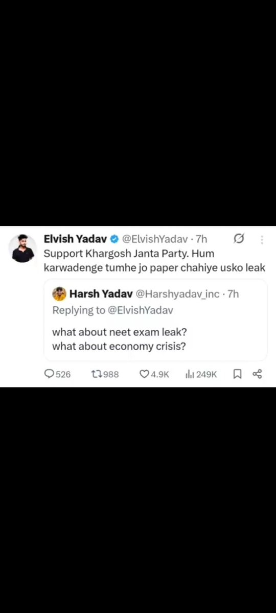 MyselfApurba's tweet photo. @ElvishYadav Toh paper leak ka mazak udana sarcasm hai, aaccha https://t.co/llDbfo8WYb