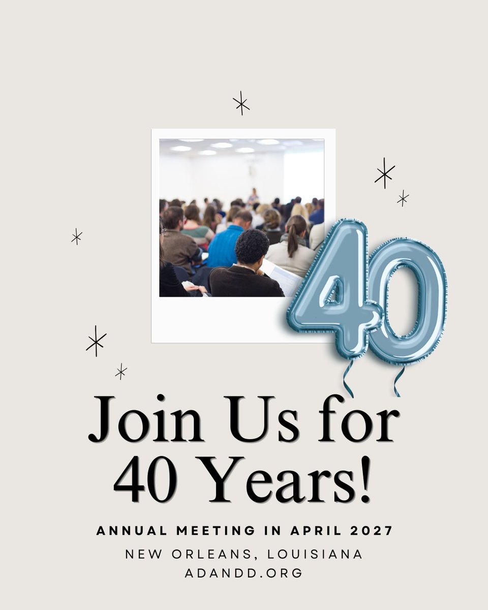 Deans_Directors's tweet photo. Join the celebration! AD&amp;D is hosting its 40th Annual Meeting in April 2027 in New Orleans. This conference allows university leaders to gather in a focused environment to share insights and build lasting connections. Plan to register soon! https://t.co/52h03ZixHL  #ADandD https://t.co/5rEyi32YvK