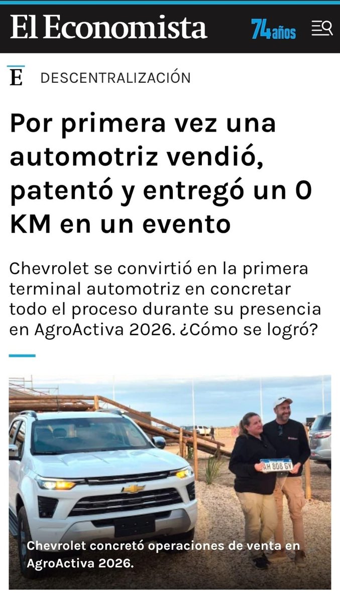 mediceneljefe's tweet photo. La venta y el patentamiento digital instantáneo de un 0 km sepulta décadas de trámites de la casta. El RUNA es una realidad fáctica gracias a la voluntad de @JMilei y la gestión de @JuanBMahiques en Justicia. VLLC!!! https://t.co/W4NrpkxfF8