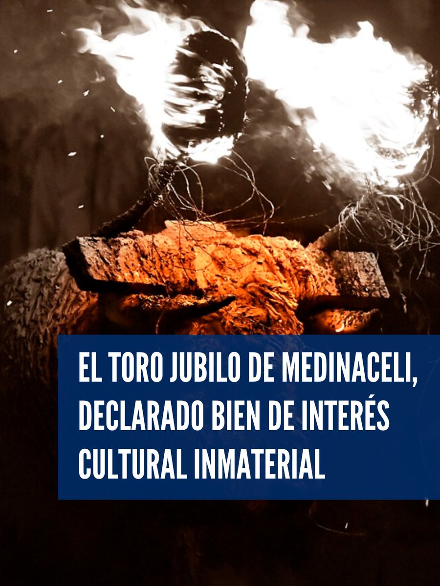 ftorodelidia's tweet photo. 🔥¡GRAN NOTICIA!

El Consejo de Gobierno de Castilla y León ha aprobado la declaración del Toro Jubilo de Medinaceli como Bien de Interés Cultural (BIC) de carácter inmaterial. 

La decisión reconoce el valor histórico, cultural y social de una de las celebraciones más emblemáticas de la provincia de Soria, cuya documentación se remonta al siglo XVI y que constituye el único ejemplo de toro de fuego que se conserva en la Comunidad.

Se trata, destaca la declaración, de una manifestación del patrimonio inmaterial que constituye «un rasgo identitario» de la localidad soriana, «en cuya representación anual participan activamente sus vecinos».

La declaración -cuya tramitación comenzó en noviembre de 2025- pondera también que los habitantes de la villa de Medinaceli «son portadores de esta manifestación del patrimonio cultural inmaterial que lo sienten como una tradición enraizada en su pasado, pero viva en el presente, participando activamente en el desarrollo de la representación e involucrando a los jóvenes, que aseguran la transmisión intergeneracional de esta tradición».

Constituye, así, «una representación de alto valor patrimonial», siendo objeto de protección «los valores descritos que forman parte de la esencia de esta manifestación del patrimonio cultural inmaterial, garantizando su pervivencia y el papel activo de la sociedad que lo ha impulsado, para la que es un referente identitario».

#NuestrosPueblosSonTaurinos

Lee la noticia en @abc_es: https://t.co/JtGbZx6RdA