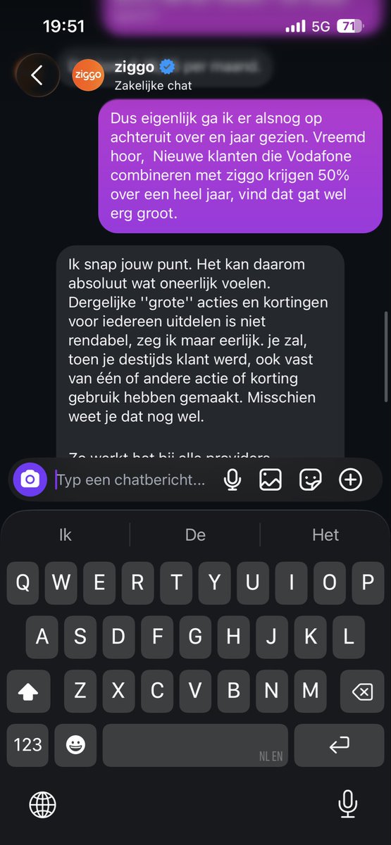 downeer's tweet photo. @ZiggoWebcare Voor zover de keuze; aanbieding blijft dat ik erop achteruit ga😂 https://t.co/BQF7zP22sd