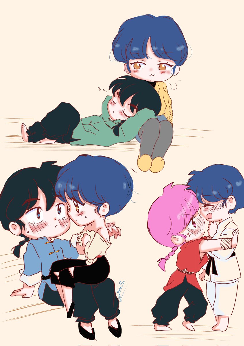 YuiMiwah04's tweet photo. Mi chibis ❤️
(Holaa  🤗)
#ranma 
#rankane 
#らんま https://t.co/wR9mE68jo6