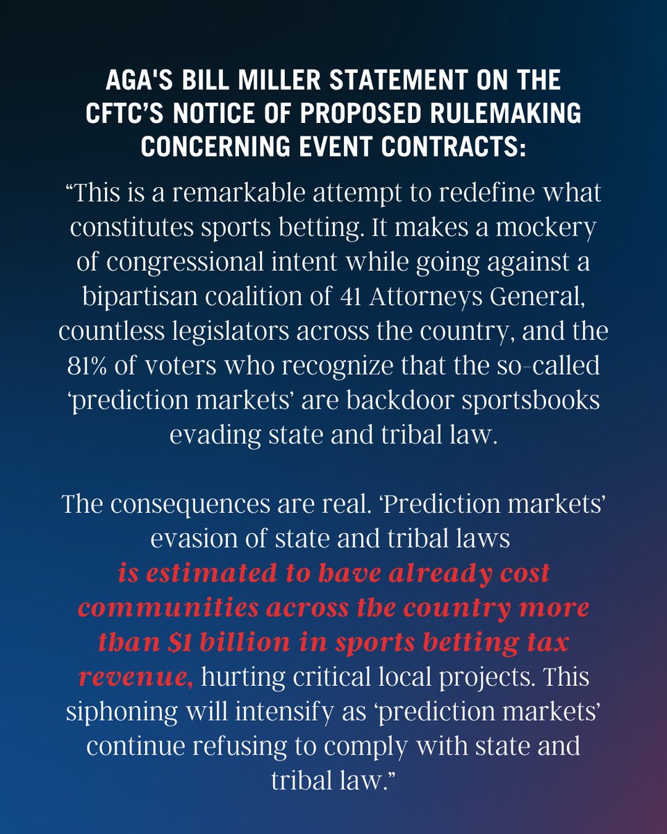 AmericanGaming's tweet photo. See below for a statement from AGA's President &amp; CEO Bill Miller ⬇️ https://t.co/6Ijxluf29G