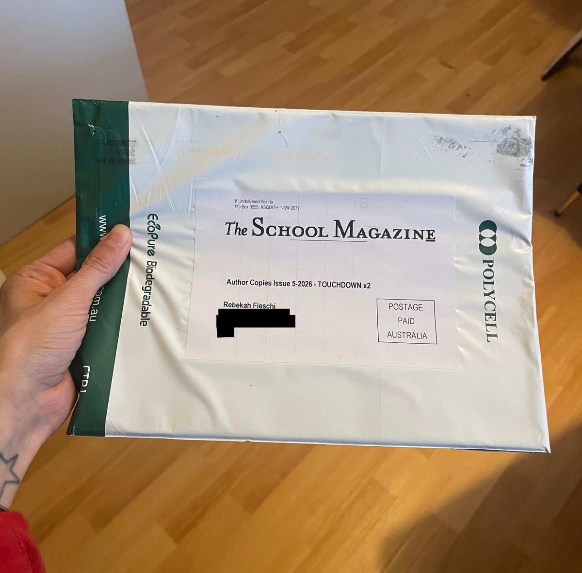theHeadlessBeki's tweet photo. It has arrived!

I was very excited to receive my author copies of The School Magazine's Touchdown and discover not one but five stunning illustrations by Rosemary Fung! I think I'm going to need to get one of them framed! https://t.co/w7tTkDEAdF