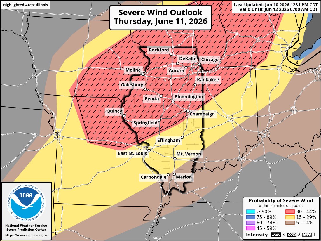 RFDSurge's tweet photo. Latest SPC outlook has removed the 45% hatched wind. Interesting call here https://t.co/98CEShwzjJ