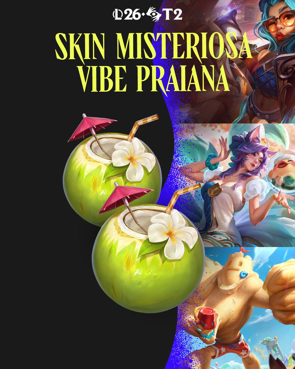 LoLegendsBR's tweet photo. Acabe com a festa no Ato II com LeBlanc de Prestígio, skins praianas, emotes, baús e mais🌊 https://t.co/Hafd8OSFjU