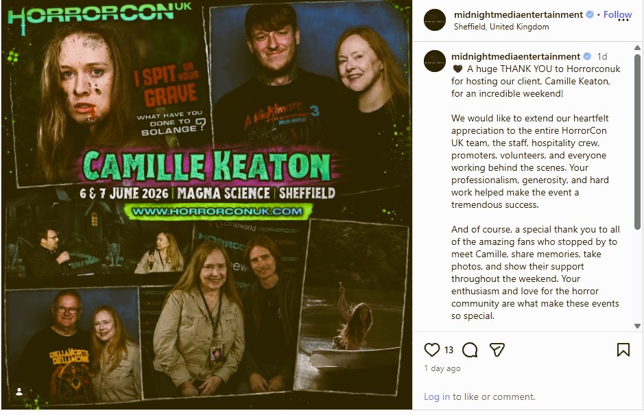 ISOYG1978's tweet photo. Camille Keaton was in United Kingdom last week. Thanks to the folks that came out! I heard she signed lots of Blue-rays while she was there. 4K remastered limited editions exclusives boxsets out now @UmbrellaEnt @UKKaleidoscope @ESC_Films_ @tiberiusfilm @theroninflix and Japan. https://t.co/bk1nOD12HU