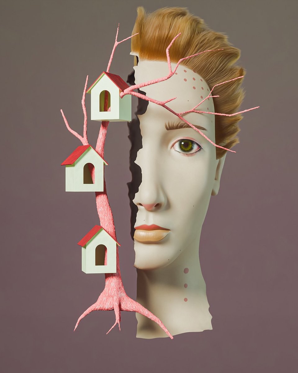 obedpuerta's tweet photo. 🧵 Every Time You Came, You Left the Houses Empty.

A face cracking open. Something growing from inside.
The houses were always there; shelter built into the mind. ⬇️ https://t.co/9DcLTEACXl