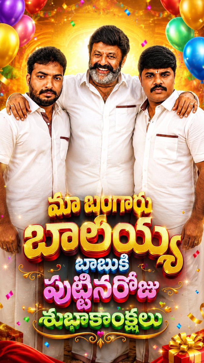 cvnet111's tweet photo. మా బంగారు బాలయ్య బాబుకి పుట్టినరోజు శుభాకాంక్షలు #HappyBirthdayNBK #nbk #nbk111 #Nandamuri #Jaibalayya #Godofmass https://t.co/urUeueVFT6