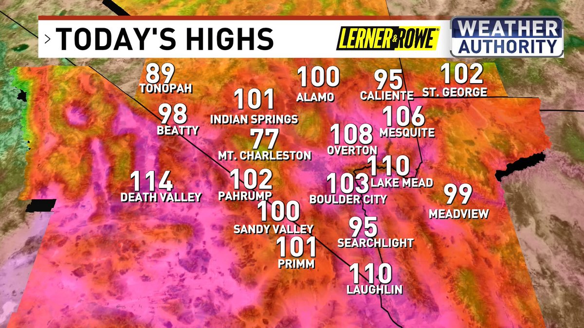 ChloeKoast's tweet photo. WEDNESDAY: Here's a snapshot of your weather today! #ItsGettingHotInHere #LasVegas https://t.co/XzYUd6yd7J