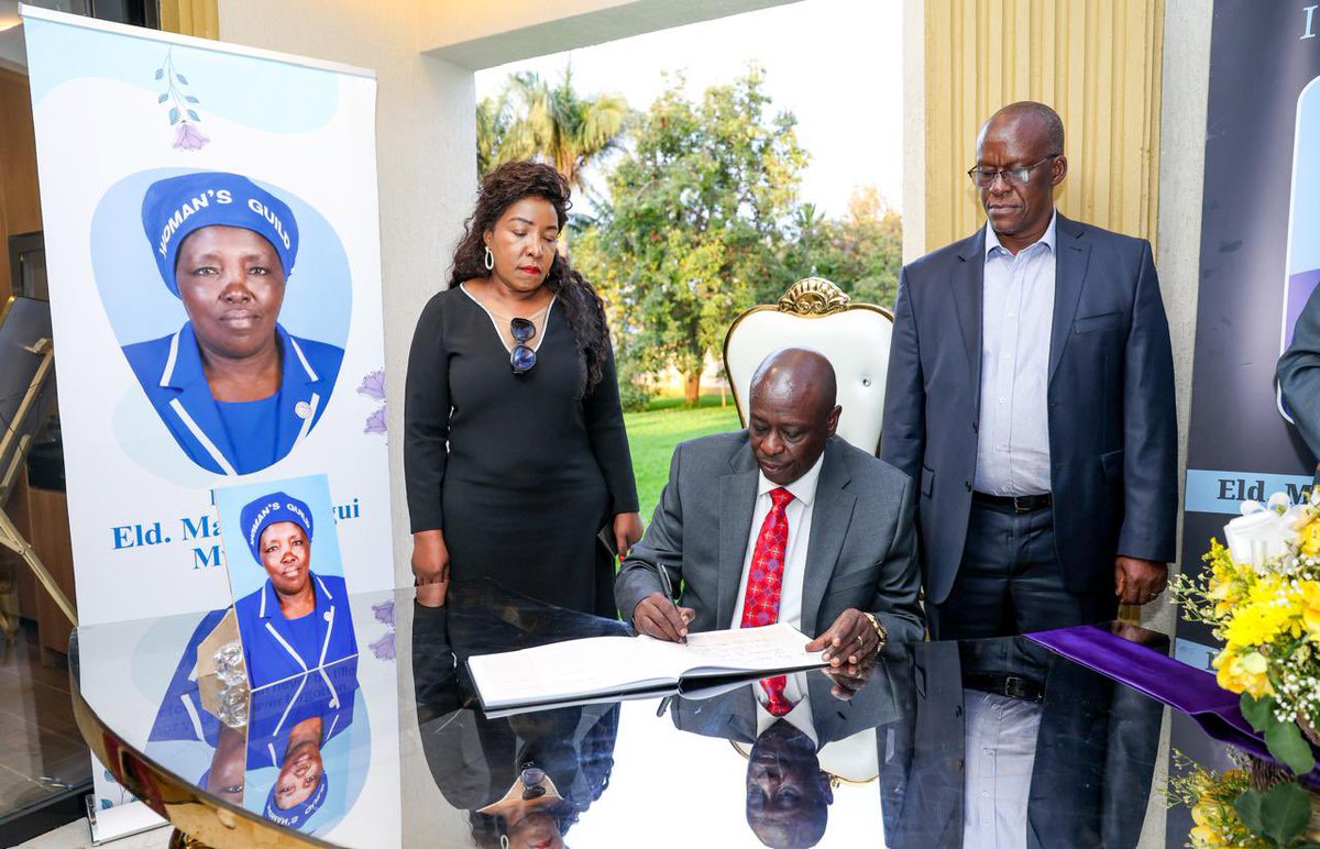 rigathi's tweet photo. This evening in Nairobi, I condoled with the family of Ms. Agness Kagure following the passing of their beloved mother, Mary Wangui Mwangi.

Losing a parent is an incredibly painful experience. 

I pray for peace and comfort for Ms. Kagure’s family, and for God's grace to be upon them during this difficult time. May they find solace in the cherished memories of their dear mother in the days to come.

My heartfelt sympathies go out to the family as they prepare to lay their matriarch to rest.

May the Almighty God rest the soul of Mama Mary Wangui Mwangi in eternal peace, and may her memory be a blessing forever.