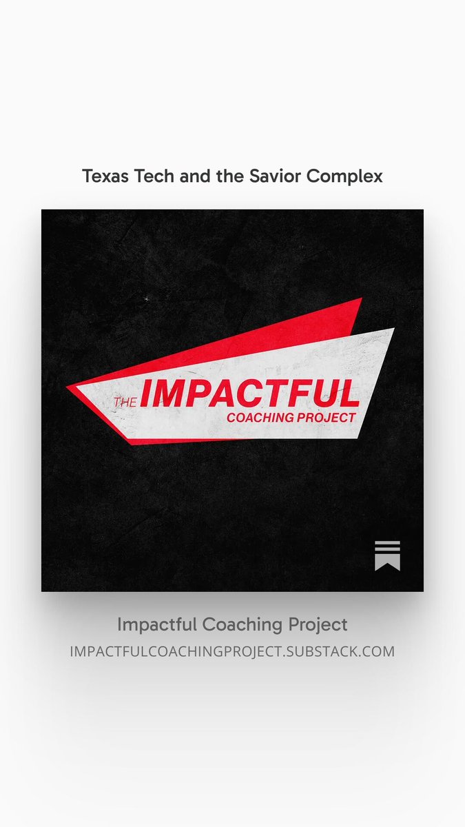 ICP_Project's tweet photo. New Post

We only make the savior argument for the good players. That's not wellbeing. That's winning. New article on the Texas Tech/Sorsby situation at https://t.co/5KWAKZaod1 https://t.co/1L8gevsICs