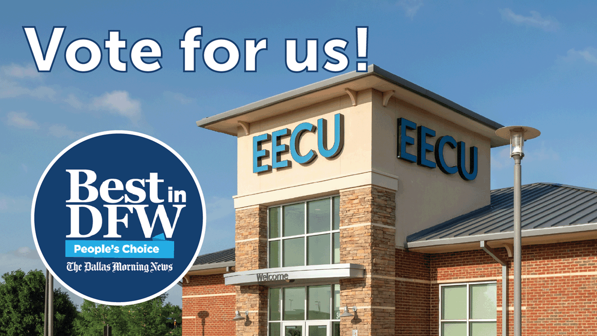 EECUdfw's tweet photo. We've been nominated for the "Best Credit Union" category in the @dallasnews #BestInDFW!

Click here to vote for EECU now through June 30: https://t.co/7yUqb7WBXh https://t.co/NDb3Ea084K