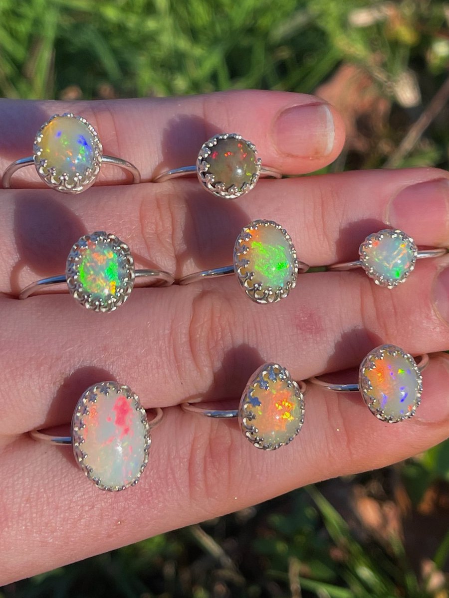 artbyjacstudio's tweet photo. Opal Jewelry Customs are launching Friday! 🌈

Opals are perfect for pride month due to their rainbow play of flashes and colors, so I’ve decided to open custom necklace AND ring spots this weekend only. Opal customs will not open again until next year!

More details ⬇️

1/3 https://t.co/tYTpHlYXkJ