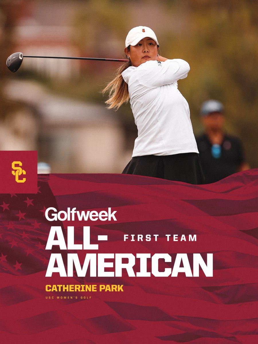 USCWomensGolf's tweet photo. More All-American honors for the squad! 🇺🇸

All five lineup players earn @golfweek All-American status!

🗞️: https://t.co/61tAEPvVrl https://t.co/o6P3QDOJ3h