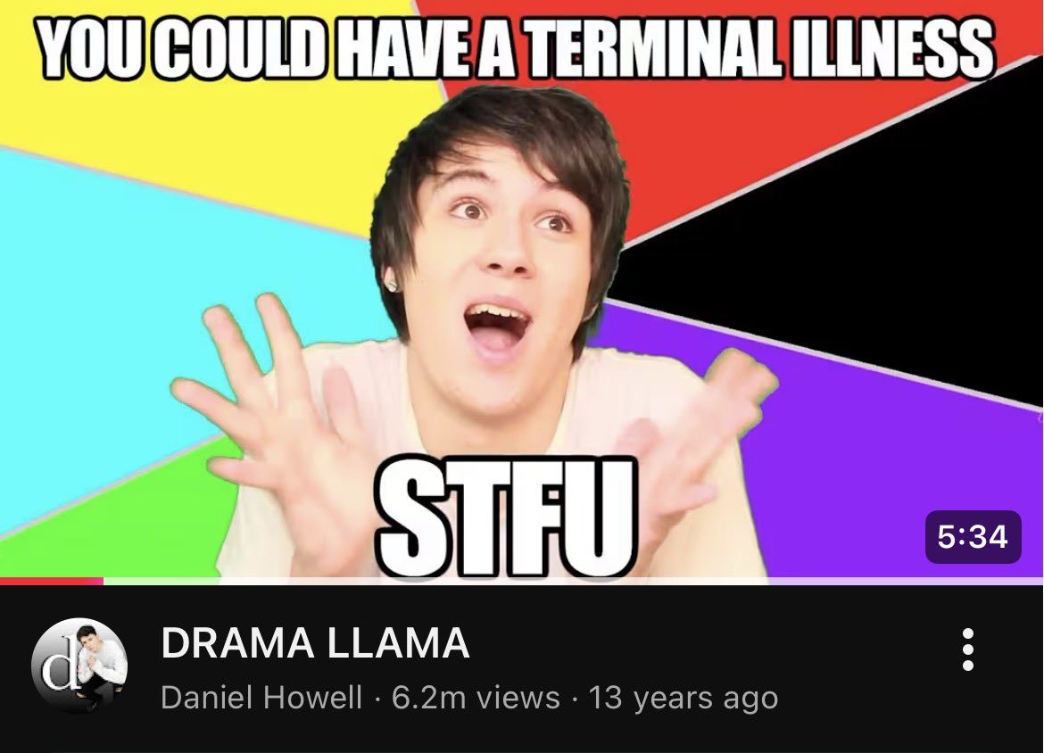 phistherdaniel's tweet photo. nowadays whenever there’s twitter discourse i just think of this video and everything feels better https://t.co/UeJVbHKEem