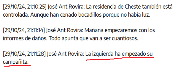 AmpaOnFire's tweet photo. A las 21.11 ya había personas fallecidas y desaparecidas, pero a Rovi le importaba la izquierda.
No se puede ser más sinvergüenza y miserable. 
230 fallecidos a vuestras espaldas que os dan igual, pedazo de sinvergüenzas!!!!!! https://t.co/nOy8Uvn6y9