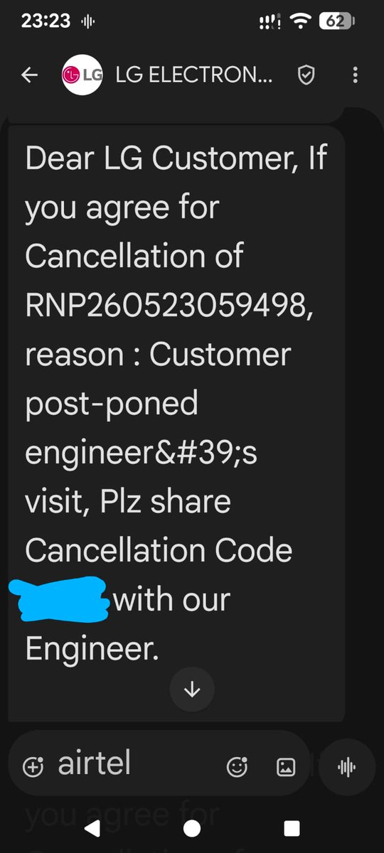 pranjalzen's tweet photo. Hey @LGIndia, how long does an executive office intend to ghost a consumer family while an entire household suffers? It has been 22 agonizing days since we purchased a brand-new, latest-launched 2026 model LG Split AC (Model: AS-Q20ENZE) along with a 4-year Gold AMC from your authorized showroom, SHRI MANGLA ELECTRONICS (Kamla Nagar, Delhi - 110007).

The total financial commitment for this transaction was Rs. 60,450, with the exact breakdown as follows:

a. AC Cost: Rs. 46,200
b. 4-Year Gold AMC: Rs. 11,300
c. Freight Charges: Rs. 150 (paid in cash)
d. Installation Charges: Rs. 2,300 (paid to your technician Mr. Sagar via UPI)
e. Old AC Uninstallation Charges: Rs. 500 (Mr. Sagar explicitly asked me to pay this in cash)

What should have been a premium consumer experience has instead exposed an absolute collapse of LG’s product quality assurance, a total breakdown in corporate governance, and a shocking level of ground-level fraud.

Here is the precise, undeniable chronological timeline of how LG India treats its consumers:

a. 21st May (The Core Defect): The unit was installed by your team led by Mr. Sagar. The moment the machine was turned on, the outdoor unit emitted a severe, disruptive humming noise. Your technician dismissed it with a technically absurd justification that a new machine "needs a day of running to settle."

b. 23rd May (Gross Quality Control Failure): Engineer Mr. Deepak visited. Upon inspection, he dismantled the outdoor unit to check if the factory had forgotten to install the compressor insulation—a staggering admission regarding LG's manufacturing standards on a brand-new 2026 model. During diagnostic testing, I observed his phone logging an input current drawing 8.5 Amperes in normal cooling mode vs the specified 5.2 Amperes. I took a photo of this log as concrete evidence and shared our noise recordings with him. He casually blamed the gas and claimed it required a total refill on a day-old machine.

c. 24th May (Internal Disconnection): Customer care had zero records logged from the previous day. A second engineer, Mr. Sunny, was dispatched. He completely contradicted the first engineer, stated the gas was fine, admitted he lacked the authority to issue a replacement, and promised his seniors would call. No senior ever contacted us.

d. 30th-31st May (The Forced Field Experiments): Engineer Mr. Neeraj tightened a screw (which changed nothing) and blamed the structural angle irons on which the outdoor unit is installed. On 31st May, your team uninstalled the AC and re-installed it at a completely different location purely to fulfill LG’s testing procedures. The severe humming noise persisted. Having conclusively proved the unit was defective, they recorded video evidence, stated that the factory replacement process had been formally initiated, and bolted the defective unit back onto our wall.

e. The Systemic Fabrication & Corporate Fraud: Parallel to this ordeal, your ground teams began actively manipulating your backend CRM system to protect their internal metrics. We began receiving automated WhatsApp alerts from LG aggressively pushing us to share a cancellation code for Ticket No: RNP260523059498, citing completely fabricated reasons: "Customer post-poned engineer's visit" and "Customer requested cancellation." This is a blatant, shameful lie. We never postponed a visit, nor did we ever request a cancellation.

f. 3rd June (The Breaking Point): After days of silence, I called Engineer Neeraj thrice; he completely ignored my calls. I called customer experience, who had zero updates except a "pending" status. When I demanded an escalation number, they routed me to the assigned local service center. The representative there was entirely clueless, flatly refused to check my case history in the system, and had the absolute audacity to tell me he was "busy with lunch" and to call back later before hanging up.

g. 3rd June (Escalation to MD Office): Utterly fed up with this mockery, I wrote directly to the LG MD Office on this very same day, providing the full name, showroom invoice, and contact numbers of every employee involved. I was formally acknowledged via email and explicitly promised a call from the Head Office within 24 hours. To this date, no one from your head office has ever called.

h. 5th June (The Empty Escalation & Shameless Pressure): We received an official message stating that our complaint was registered under Escalation No: VCP260605013235. On that exact same day, an LG engineer named Harish called my father. Instead of providing a resolution or a timeline for the promised factory replacement, he shamelessly pressured my father to share the cancellation code over the phone to clear the ticket from their system. We flatly refused and did not share any cancellation code with him.

i. 7th-8th June (The Social Media Brush-off): I DM’ed your social media team on X to demand an urgent update. On 8th June, I received a completely automated, copy-pasted generic response stating that the relevant team would be in touch shortly.

The Current Crisis:
Today is 11th June. It has been 22 days since purchase, 7 days since the MD Office broke its 24-hour promise, and we still have zero visibility on the status.

Meanwhile, our entire family—including super-senior citizens nearing 90 years of age—is facing severe sleep deprivation because of this defective, loud noise-making machine. Furthermore, we are all living under constant anxiety regarding whether a machine drawing 8.5A instead of 5.2A poses a severe electrical or fire safety hazard to our home.

Mr. MD #HongJuJeon, we did not pay a premium amount of Rs. 60,450 to have our home treated as an R&D experimental lab, nor did we pay to be harassed by deceptive field staff trying to force complaints shut on a flagship product.

I have attached the following evidence directly to this post:

1. The official product specification plate proving the unit is strictly rated for 5.2 Amperes.

2. The photo of the technical diagnostic log taken by your engineer on 23rd May showing the unit drawing a dangerous 8.5 Amperes.

3. Screenshots of the automated WhatsApp and SMS messages showing your team fraudulently trying to force us to share a "cancellation code."

Given the total breakdown of ethics, technical competence, and quality control, we completely reject any repair or replacement. We demand an immediate, full refund of our money (Rs. 60,450) and the prompt removal of this defective appliance from our premises.

Act on Escalation No: VCP260605013235 and Ticket No: RNP260523059498 immediately. The consumer account is registered under my father's name. I have already provided the full list of staff phone numbers to the MD office on 3rd June, and I am prepared to share them via DM here the moment an actual senior corporate authority with real power to execute our refund contacts me.

@LGIndia @jagograhakjago 
#HongJuJeon #ConsumerProtection