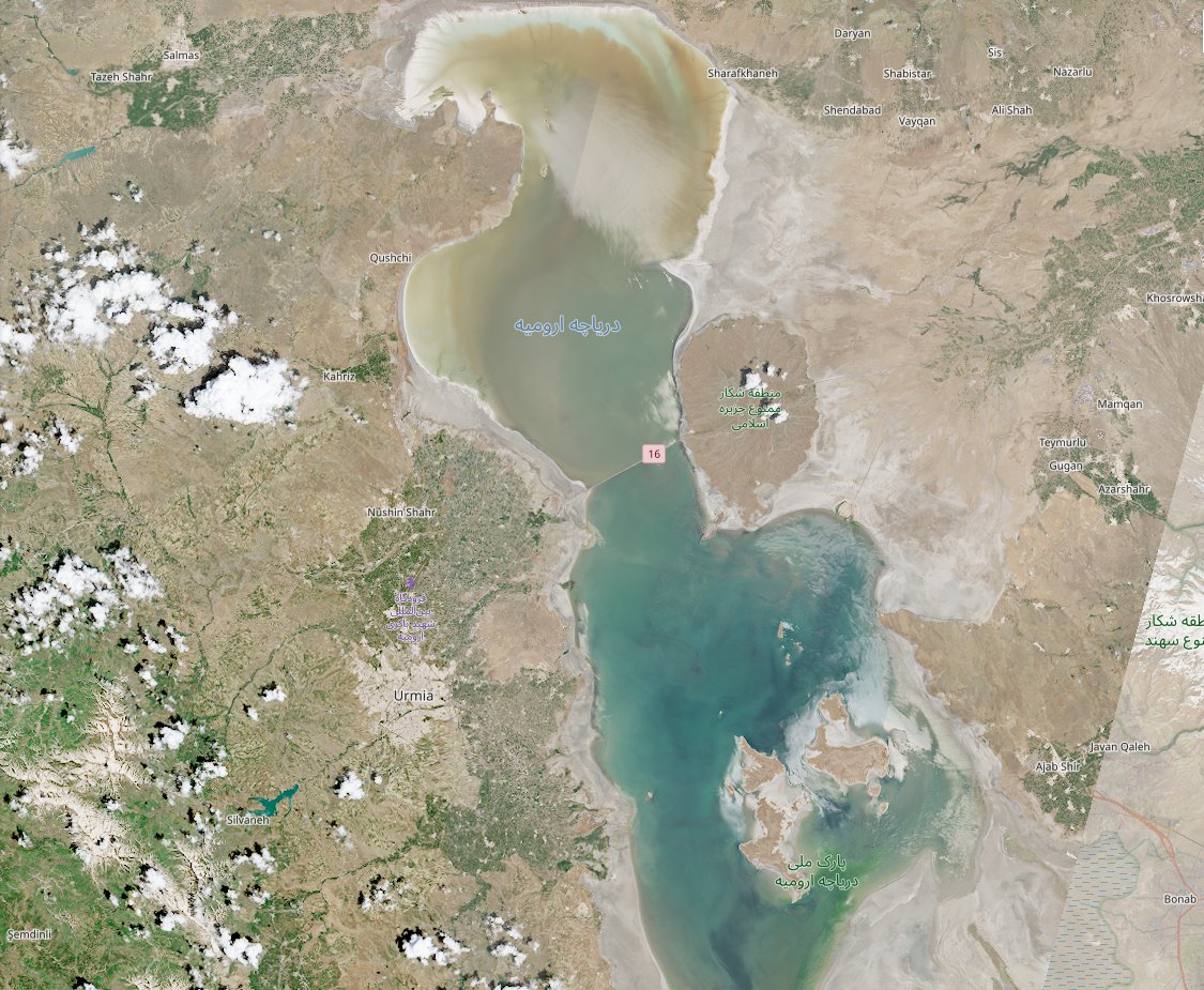 Iran_Tracker's tweet photo. Lake Urmia in Western Azerbaijan Province.
June 9, 2025 vs June 9, 2026.
Thanks to @CopernicusEU https://t.co/lWj2y8qe6l