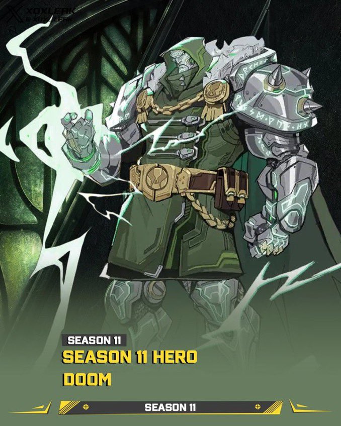 RIVALS_Status's tweet photo. ‼️ Heróis da Temporada 11+

🦹 Doutor Destino (Doctor Doom) &amp; ❓ um personagem ainda desconhecido

(Sujeito a alterações.)

Os vazamentos atuais sugerem que Doutor Destino está planejado para chegar ao #MarvelRivals em uma temporada futura.

via @X0X_LEAK https://t.co/2itjB37GpC