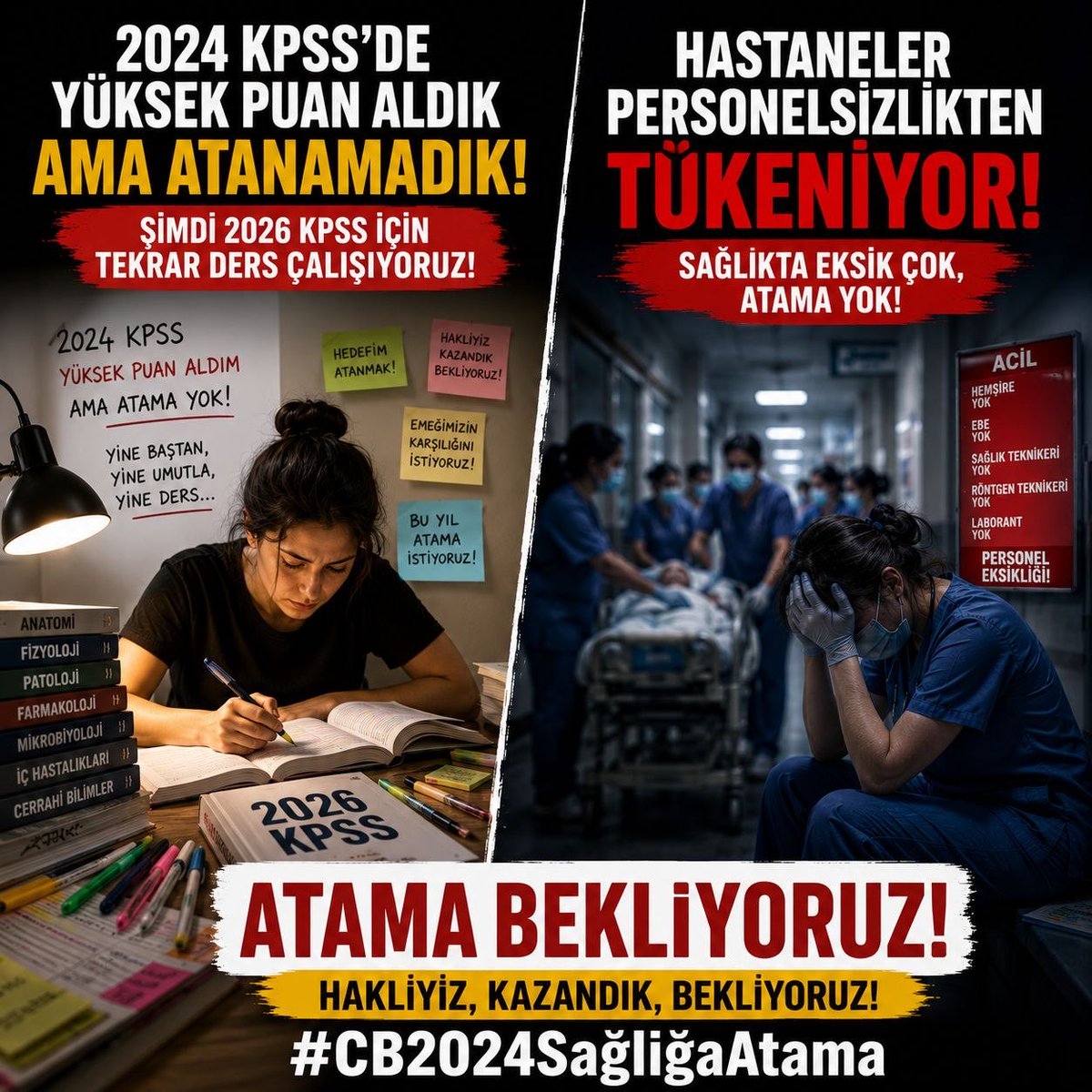 bakanimbeniata's tweet photo. Şimdi değilse ne zaman sayın bakan ? Bizi görmeniz için daha ne yapmalıyız ?  @RTErdogan @tcbestepe @iletisim @dbdevletbahceli @drmemisoglu @saglikbakanligi #AtamaZamanıMemişoğlu https://t.co/lR5GCRAsVd