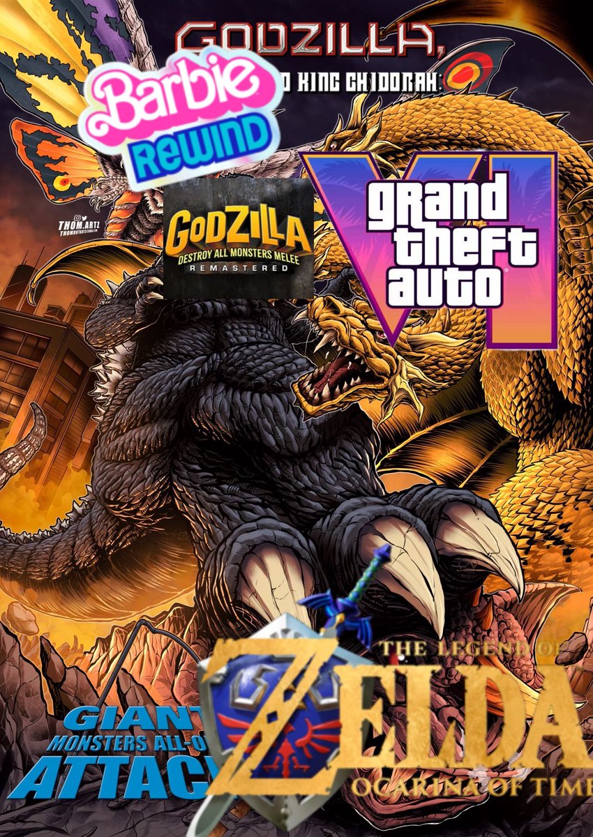 GamGamZ1_'s tweet photo. Everybody now making memes about Zelda and GTA 6, but GODZILLA STILL DON'T BACK DOWN TO NOBODY!!!

Credit @thomdotartz for the art. https://t.co/IWpIl4Eh3s