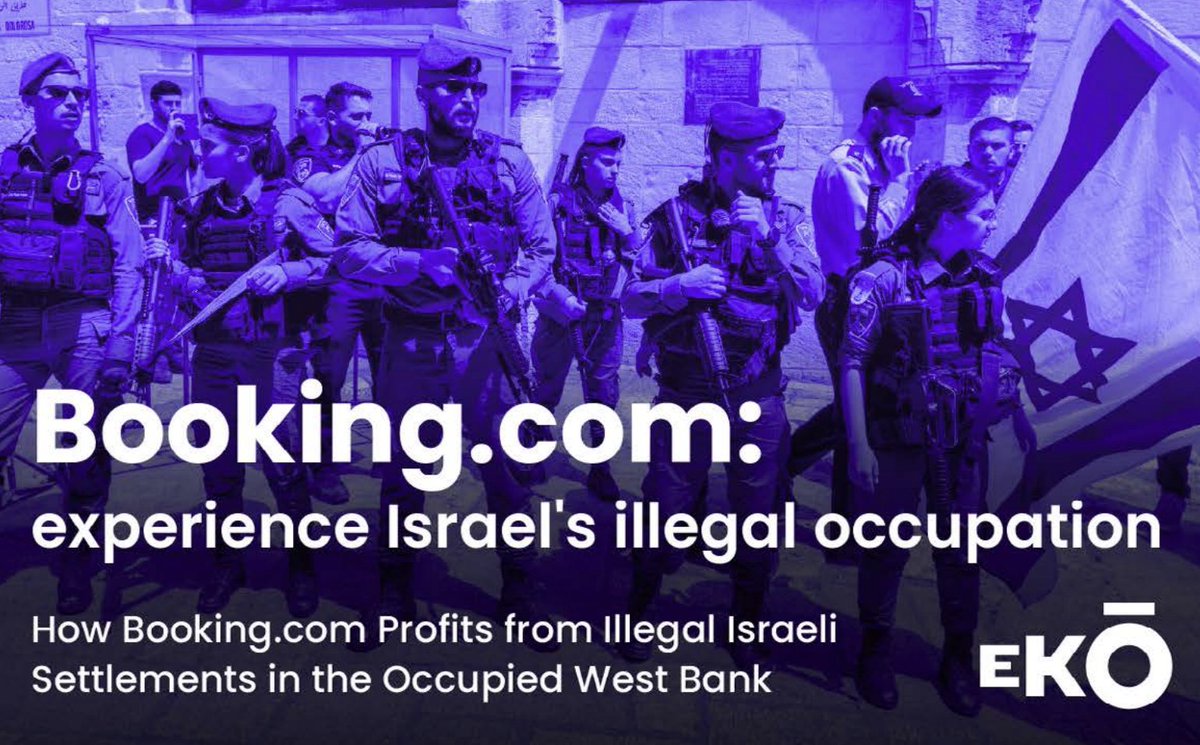 _ZachFoster's tweet photo. The popular website https://t.co/4iRi0vDCdT is profiting off mass land theft, apartheid & ethnic cleansing. 

They list 41 properties  across 14 illegal Israeli settlements in the occupied West Bank. The properties range from private rooms to luxury apartments listed at over $7,165 a night. 

Many properties are marketed as premium experiences — glamping on the Dead Sea, “desert hospitality” in the West Bank hills, and “luxury havens”. 

None disclose they were built on occupied and stolen Palestinian land.

Full report: https://t.co/SxTz6fCdXv